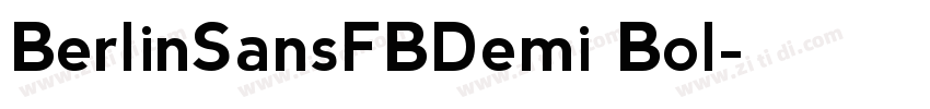 BerlinSansFBDemi Bol字体转换